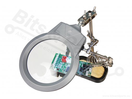 Helpend derde handje soldeerhulp/soldeerbouthouder met LED verlichting